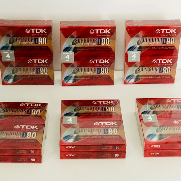 NEW TDK Superior Audio Cassette Tapes D90 Minutes Normal Bias Cassette Tapes